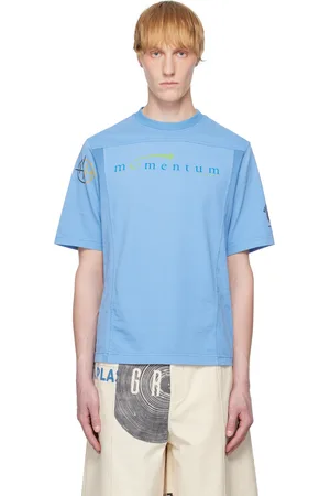 Marine Serre Blue Regenerated Graphic T-shirts Regular Fit T-shirt