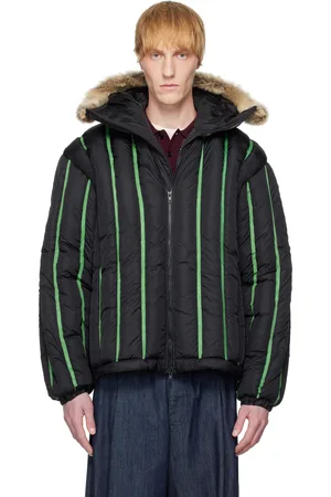 Stanley Black Quilted Puffer Bomber Jacket