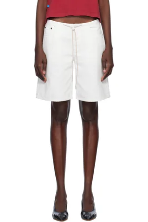 Still Here White Cool Denim Shorts