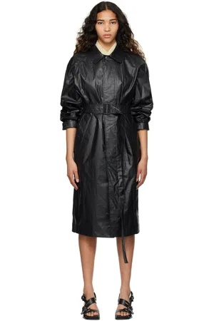 LEMAIRE Black Belted Rain Coat