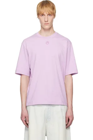 Marine Serre Purple Moon Logo Jersey Loose Fit T-shirt