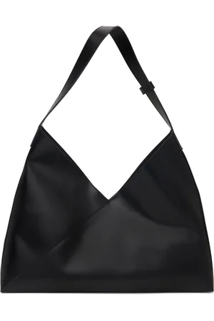 Maison Margiela Black Abrasivato Leather Shopping Bag