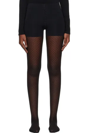 Wolford Black Control Dot Tights