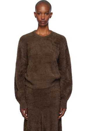 Helmut Lang Brown Eyelash Apex Sweater