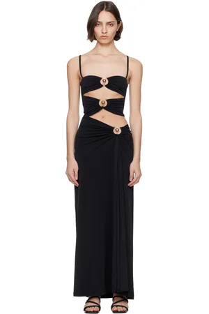 CHRISTOPHER ESBER Ruched Orbit Split Maxi Dress