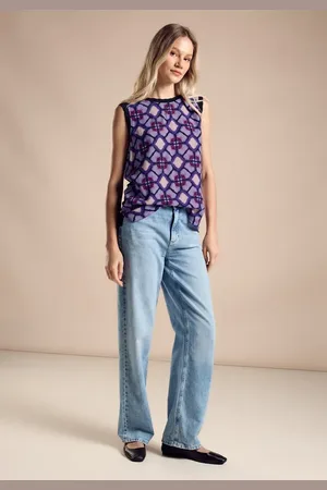 Street one Print Top im Materialmix