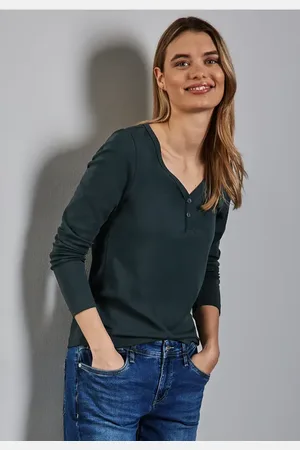 Street one Shirt mit Knopfdetail
