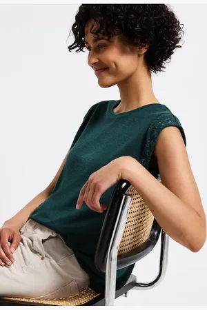 Street one Shirt mit Stickdetails