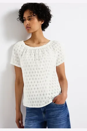 Street one Bluse mit Lochstickerei