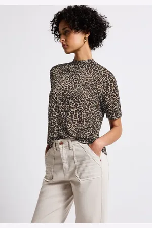 Street one Leinen-Look Leo-Shirt