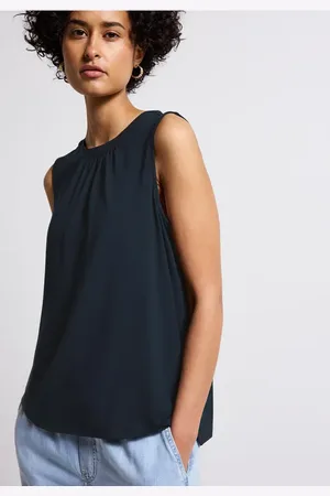 Street one Jersey-Top mit Raffung