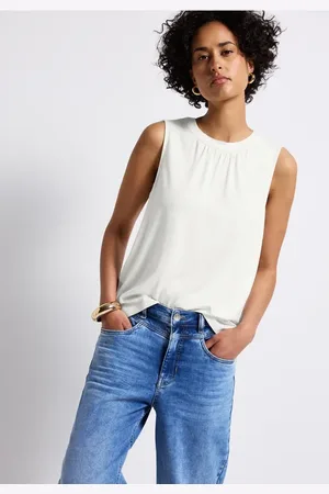 Street one Jersey-Top mit Raffung