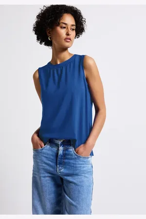 Street one Jersey-Top mit Raffung