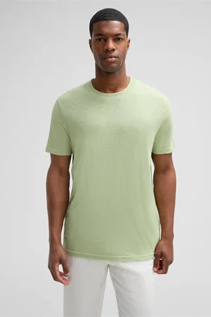 Strellson Leinen-Mix T-Shirt Lino, hellgrün
