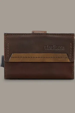 Strellson Kartenetui Camden C-Three, dunkelbraun