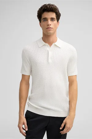 Strellson Strick-Poloshirt Kito, creme