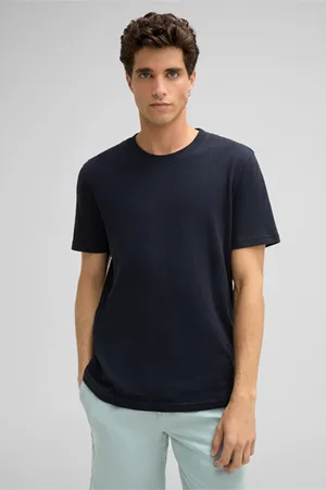 Strellson Leinen-Mix T-Shirt Lino, navy