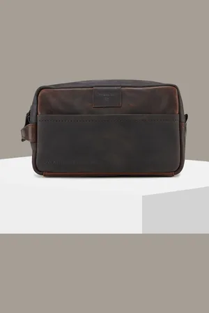 Strellson Wash-Bag Brick Lane Dick, dunkelbraun vintage