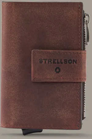 Strellson E-Cage-Kartenetui C-Four Brick Lane, dunkelbraun