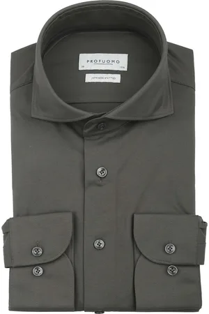 Profuomo Japanese Knitted Hemd Melange - Größe 37