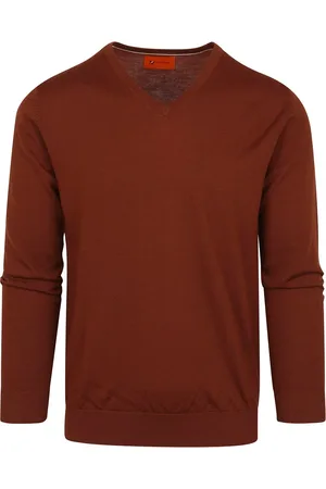 Suitable Pullover V-Neck Merino Brique - Größe 3XL