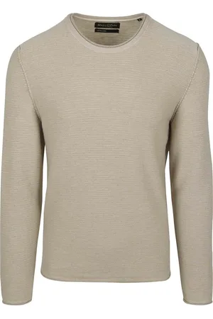 Marc O’ Polo Pullover Crewneck Cotton/Linen Gray Silk - Größe XL