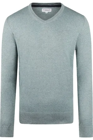 McGregor Pullover Merinowolle V-Ausschnitt Sage - Größe XXL