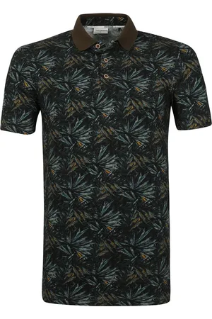 No Excess Poloshirt Pique Gedruckt Dunkelgrün - Größe M