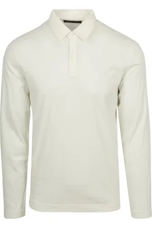 Marc O’ Polo Longsleeve Poloshirt Off White - Größe L
