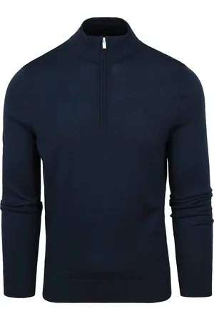 Suitable Merino Half Zip Pullover Navy - Größe M
