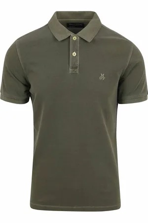Marc O’ Polo Poloshirt Faded Olivgrün - Größe L