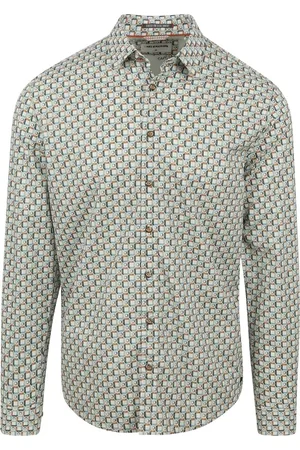 No Excess Shirt Grün Mehrfarbiger Druck - Größe L