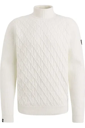 Vanguard Rollkragenpullover Struktur Off White - Größe M