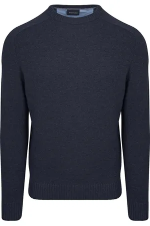 Suitable Lammwolle Pullover Rundhals Navy - Größe XXL