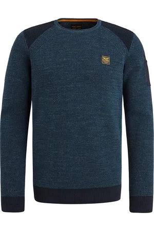 PME Legend™ Sweater Rib Melange Blau - Größe 3XL