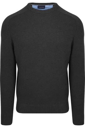 Suitable Lammwolle Pullover Rundhals Anthrazit - Größe XL