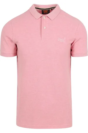 Superdry Classic Poloshirt Melange Rosa - Größe M