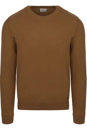 No Excess Pullover Solid Jacquard Khaki - Größe XXL