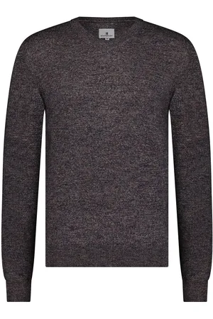 State of art Pullover mit V-Ausschnitt Lila Melange - Größe XXL