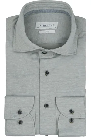 Profuomo Hemd Single Jersey Melange - Größe 41