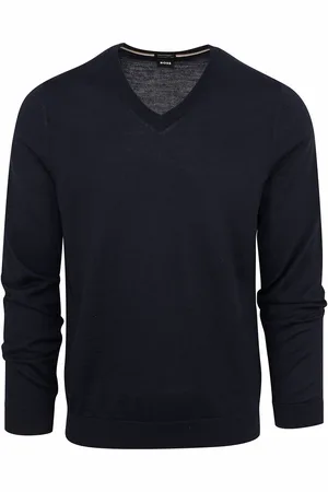 HUGO BOSS Pullover Melba Wolle Dunkelblau - Größe XXL