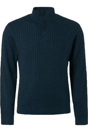 No Excess Mocker Pullover Navyblau - Größe L