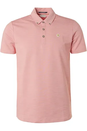 No Excess Pique Polo Shirt Melange Pinke - Größe L