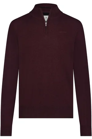 State of art Half Zip Pullover Bordeaux - Größe XXL
