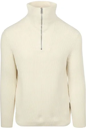 Marc O’ Polo Half Zip Pullover Ecru - Größe M