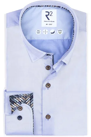 R2 Amsterdam R2 Hemd Fine Twill Contrast - Größe 38