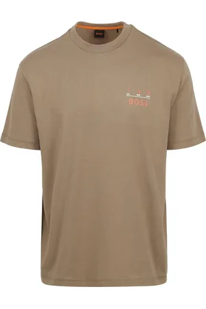 HUGO BOSS T-shirt Backprint Hellbraun - Größe XL
