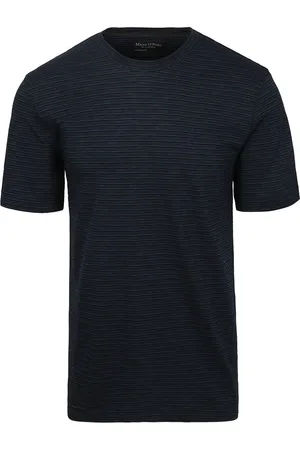 Marc O’ Polo T-shirt Slub Stripes Dark Navy - Größe XXL