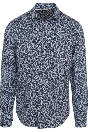 HUGO BOSS Hemd Leinen Druck - Größe 39