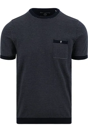 Blue Industry T-Shirt Streifen Navy - Größe L